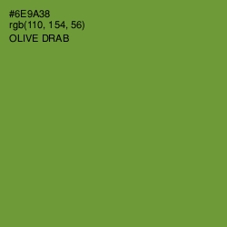 #6E9A38 - Olive Drab Color Image