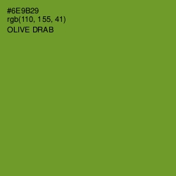 #6E9B29 - Olive Drab Color Image