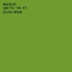 #6E9C2F - Olive Drab Color Image