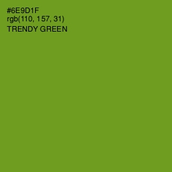 #6E9D1F - Trendy Green Color Image