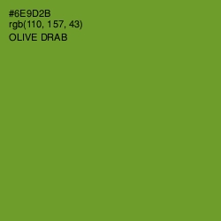 #6E9D2B - Olive Drab Color Image