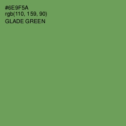 #6E9F5A - Glade Green Color Image