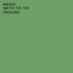 #6E9F67 - Highland Color Image