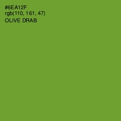 #6EA12F - Olive Drab Color Image