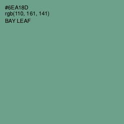 #6EA18D - Bay Leaf Color Image