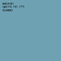 #6EA1B1 - Gumbo Color Image