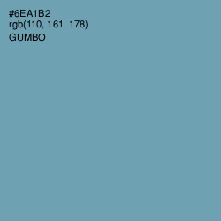 #6EA1B2 - Gumbo Color Image