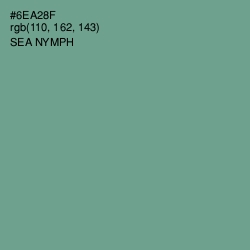 #6EA28F - Sea Nymph Color Image