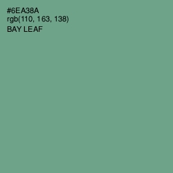 #6EA38A - Bay Leaf Color Image