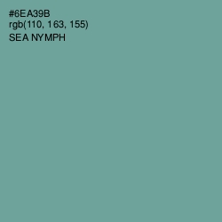 #6EA39B - Sea Nymph Color Image