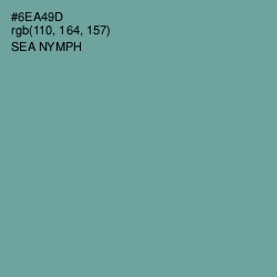 #6EA49D - Sea Nymph Color Image