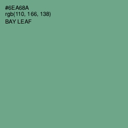 #6EA68A - Bay Leaf Color Image