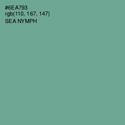 #6EA793 - Sea Nymph Color Image