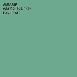 #6EA88F - Bay Leaf Color Image