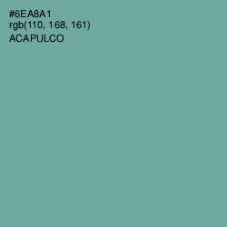 #6EA8A1 - Acapulco Color Image