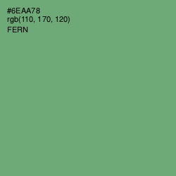 #6EAA78 - Fern Color Image