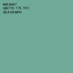 #6EAA97 - Sea Nymph Color Image