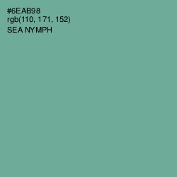 #6EAB98 - Sea Nymph Color Image