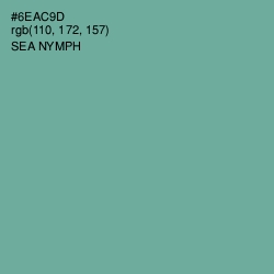 #6EAC9D - Sea Nymph Color Image