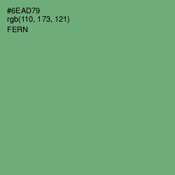 #6EAD79 - Fern Color Image