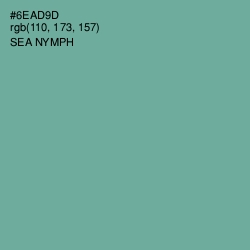 #6EAD9D - Sea Nymph Color Image