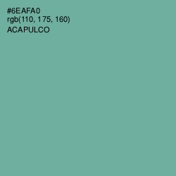 #6EAFA0 - Acapulco Color Image