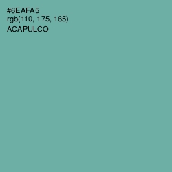 #6EAFA5 - Acapulco Color Image