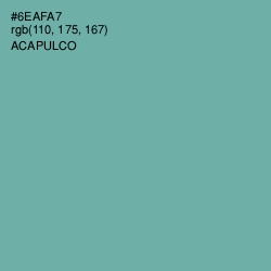 #6EAFA7 - Acapulco Color Image