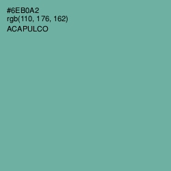 #6EB0A2 - Acapulco Color Image