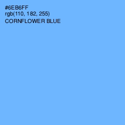 #6EB6FF - Cornflower Blue Color Image