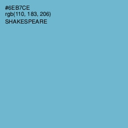 #6EB7CE - Shakespeare Color Image