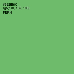 #6EBB6C - Fern Color Image