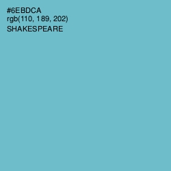 #6EBDCA - Shakespeare Color Image