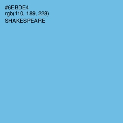 #6EBDE4 - Shakespeare Color Image