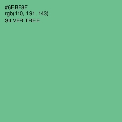 #6EBF8F - Silver Tree Color Image