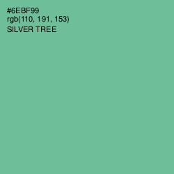 #6EBF99 - Silver Tree Color Image