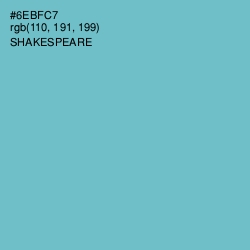 #6EBFC7 - Shakespeare Color Image
