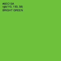 #6EC13A - Bright Green Color Image