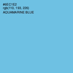 #6EC1E2 - Aquamarine Blue Color Image