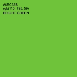 #6EC33B - Bright Green Color Image