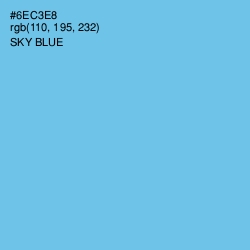 #6EC3E8 - Sky Blue Color Image
