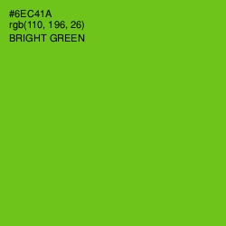 #6EC41A - Bright Green Color Image