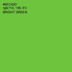 #6EC43D - Bright Green Color Image