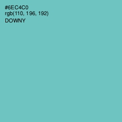 #6EC4C0 - Downy Color Image