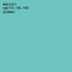 #6EC4C1 - Downy Color Image