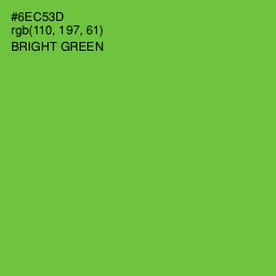 #6EC53D - Bright Green Color Image