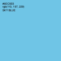 #6EC5E5 - Sky Blue Color Image