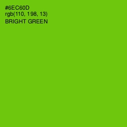 #6EC60D - Bright Green Color Image