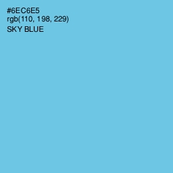 #6EC6E5 - Sky Blue Color Image