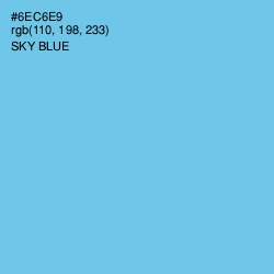 #6EC6E9 - Sky Blue Color Image